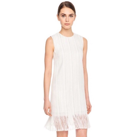 Karl Lagerfeld Ivy shift with fringe edge size 2 - Picture 2 of 8